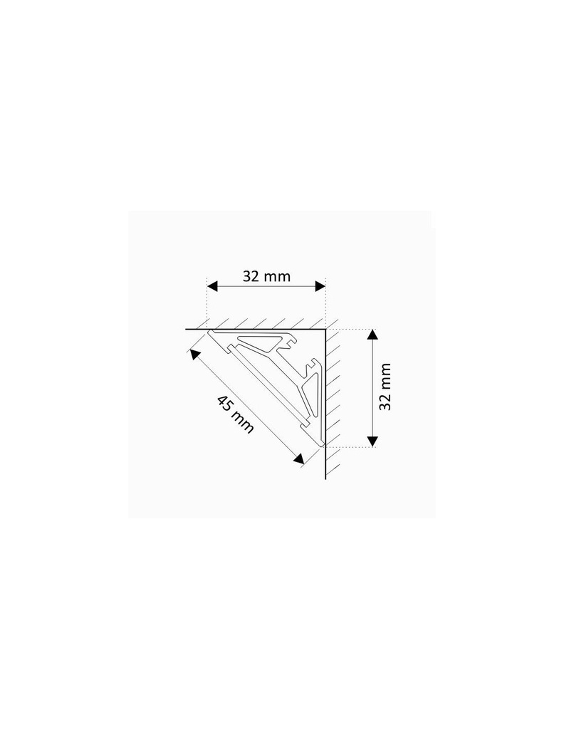 End cap TRI-LINE profile ( Grey )    OP2-ZASL-STAR-SZ