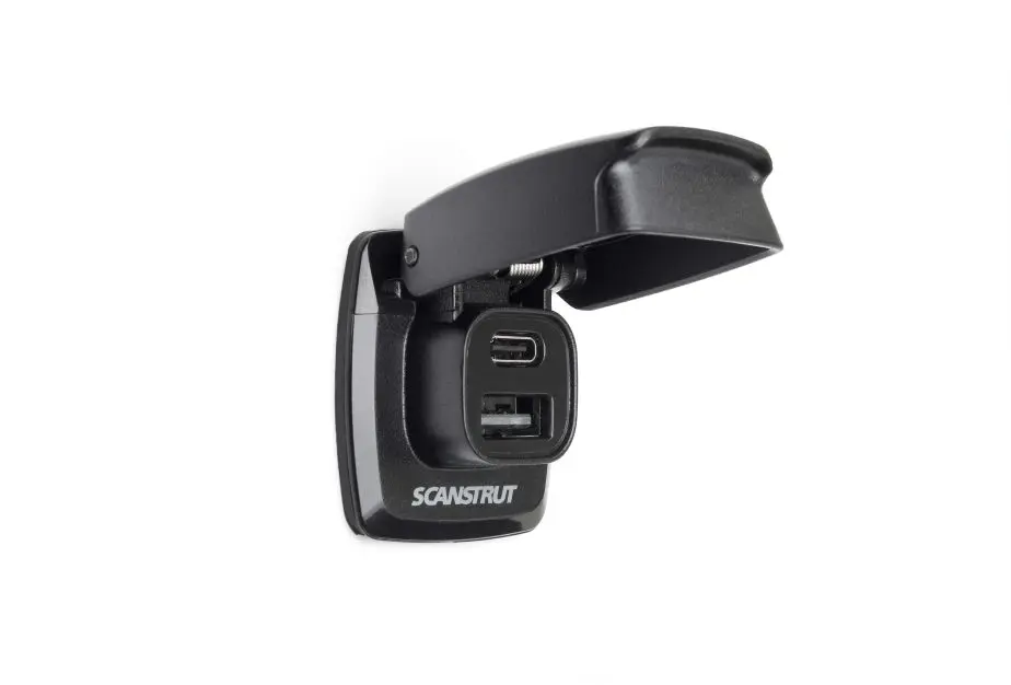 SC-USB-F1_Scanstrut_Flip_Pro_Fast_Charge_Dual_USB_Socket_3-4_Open.webp