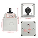 Changeover Switch 20A 4 Position 3 Phase 12 Terminals