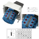 Changeover Switch 20A 4 Position 3 Phase 12 Terminals
