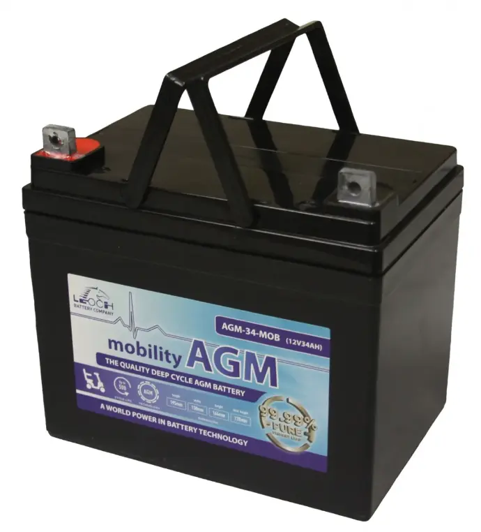 Leoch Mobility 12v 34Ah AGM ( T6 )    AGM-34-MOB