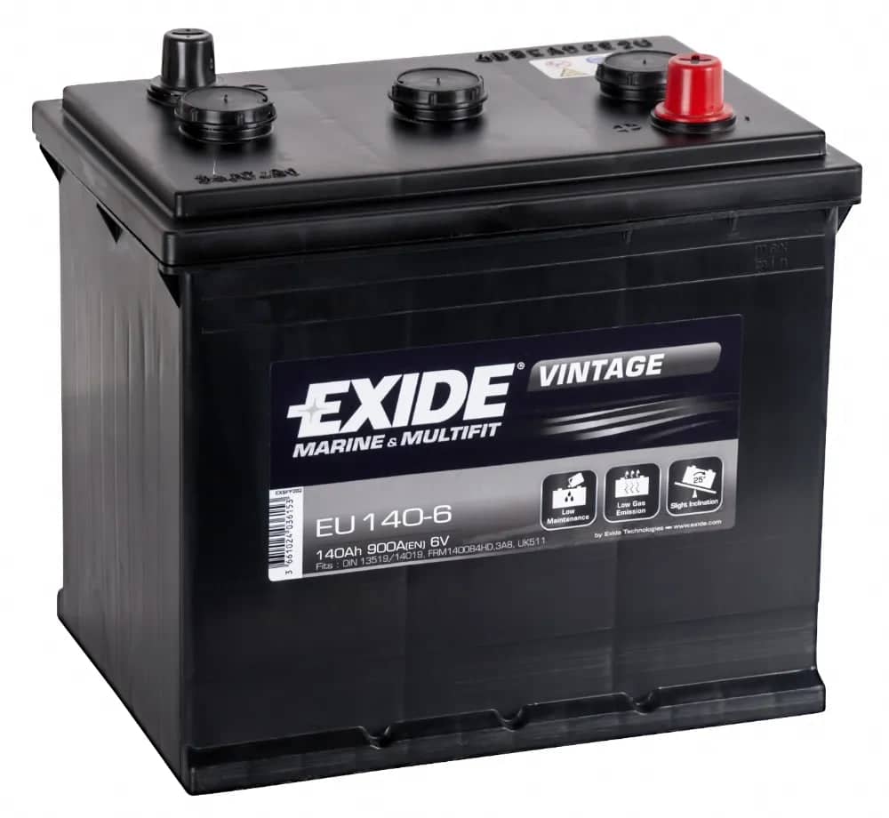 Exide EU140-6 Vintage ( 521 ) 6V 140ah 900cca   EU140-6