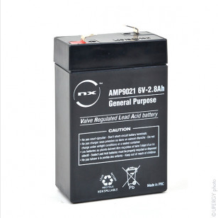 Sealed Lead Acid battery NX 2.8-6 6V 2.8Ah F4.8 - AMP9021
