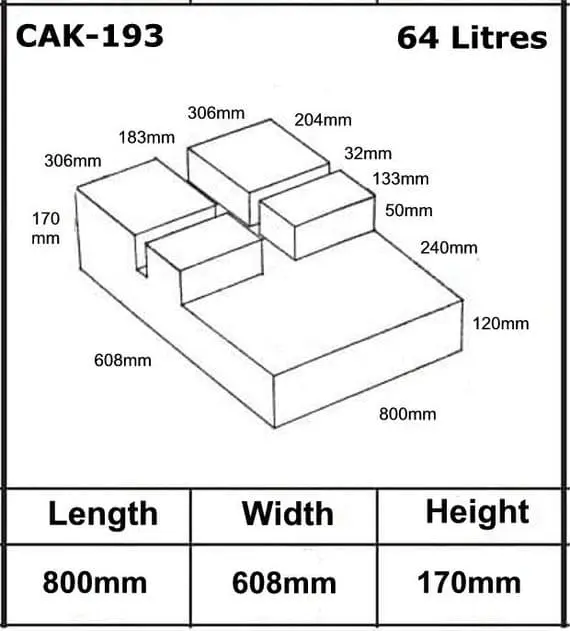 Master/Movano Fresh Water Tank Kit with Black Filler Cap   CAK-193FB