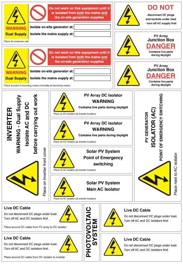 AC/DC Hazard Warning Labels - EL1289