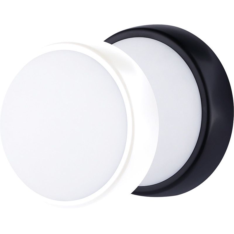 Luceco Eco Mini Round Bulkhead IP54 Supplied Black and White Trim 450LM 5.5W 4000K