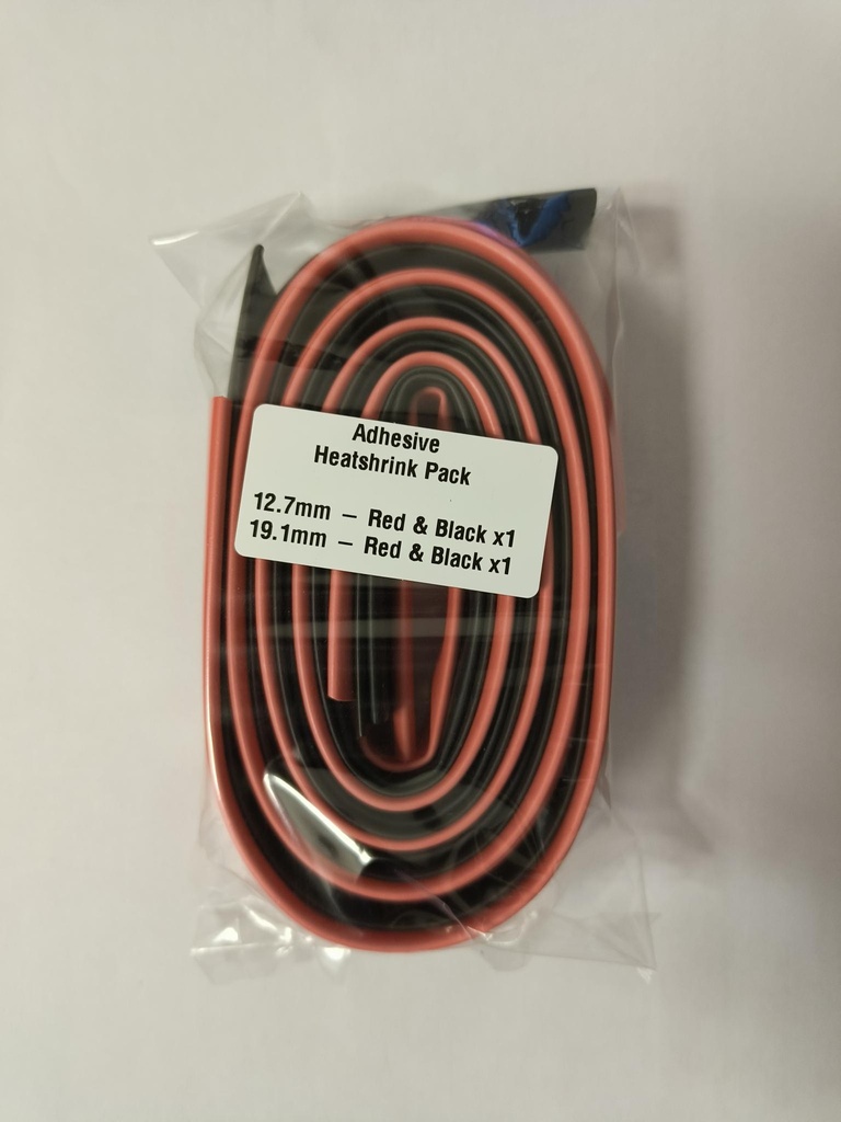 Non Adhesive Heatshrink Pack - 2 Sizes Red & Black (12.7mm/25.4mm) 