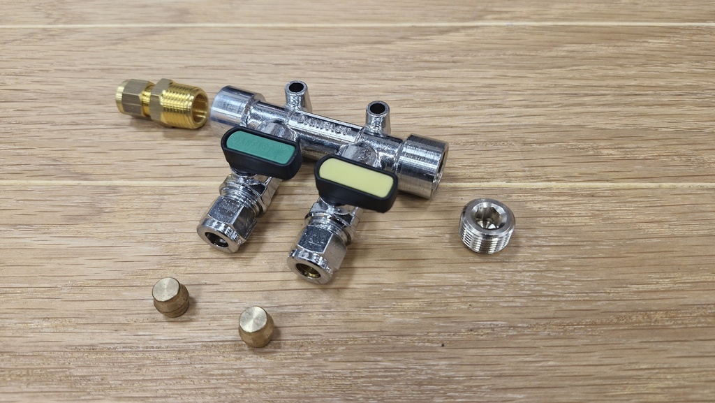 Complete 2 Way Gas Manifold Installation Kit