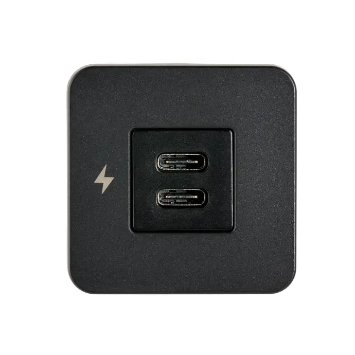Scanstrut TILE - USB-C / USB-C Interiors Charging Socket 12/24V - Black Bezel SC-TILE-20
