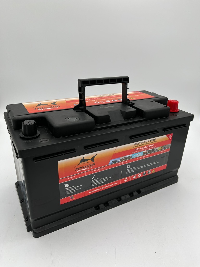 Predator 100ah Low Box Leisure Battery PR12-110L-SMF (XV110)