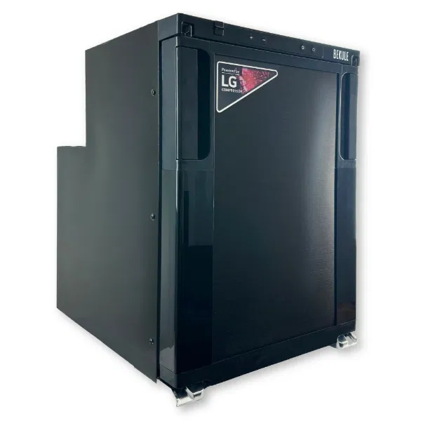 BEKULE - R50- 12/24v DC LG Compressor Fridge, Dual hinge - Black