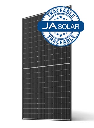 JA Solar 530W N-type Bifacial Double Glass LB Traceable Black Frame MC4 - JAM60D-42-530-LB-TS-BF