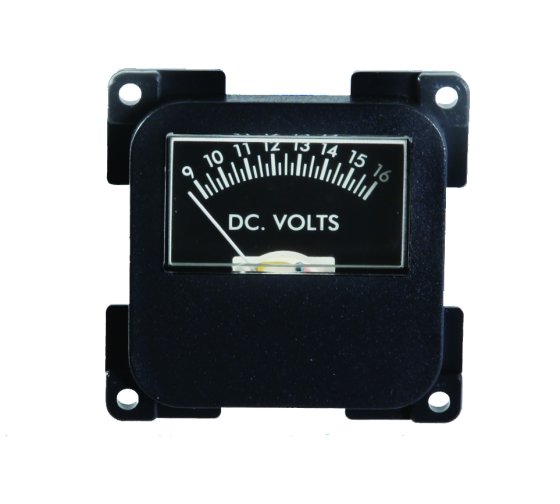 C-Line 12 Volt Meter Black - PO408