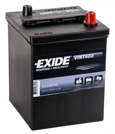[104117] Exide EU80-6 Vintage ( 421 ) 6V 80Ah 600cca   EU80-6
