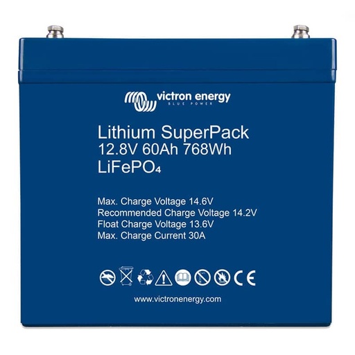 [104683] Victron Energy Lithium SuperPack 12.8V/60Ah (M6)   BAT512060705