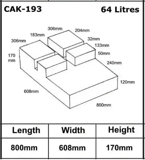 [110917] Master/Movano Fresh Water Tank Kit with Black Filler Cap   CAK-193FB
