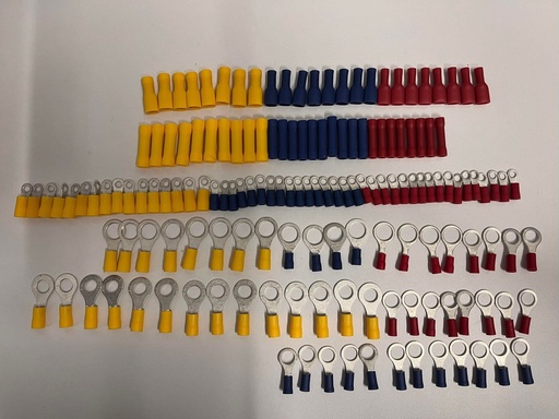 [118190] Assorted Crimp Connectors Yellow/Red/Blue ( 154 Piece )