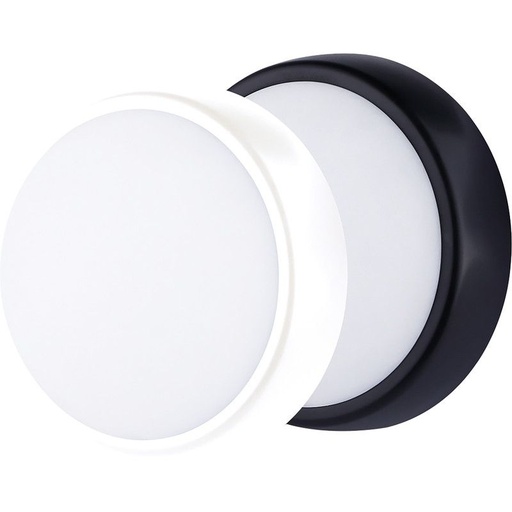 [119079] Luceco Eco Mini Round Bulkhead IP54 Supplied Black and White Trim 450LM 5.5W 4000K