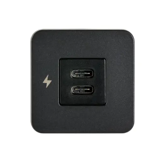 [119784] Scanstrut TILE - USB-C / USB-C Interiors Charging Socket 12/24V - Black Bezel SC-TILE-20